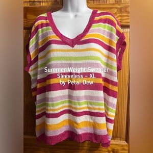 Bright Stripes Lightweight Sweater (XL)